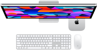 Mac mini под Studio Display, Magic Keyboard с Numeric Keypad, Magic Mouse