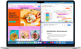 MacBook Air с множество отворени приложения