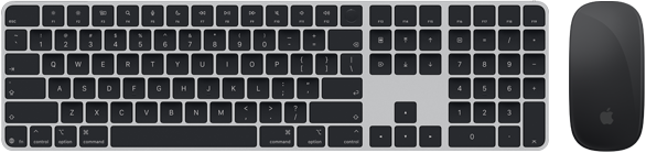 Touch ID-ga Magic Keyboardi ja Magic Mouse’i ülaltvaade