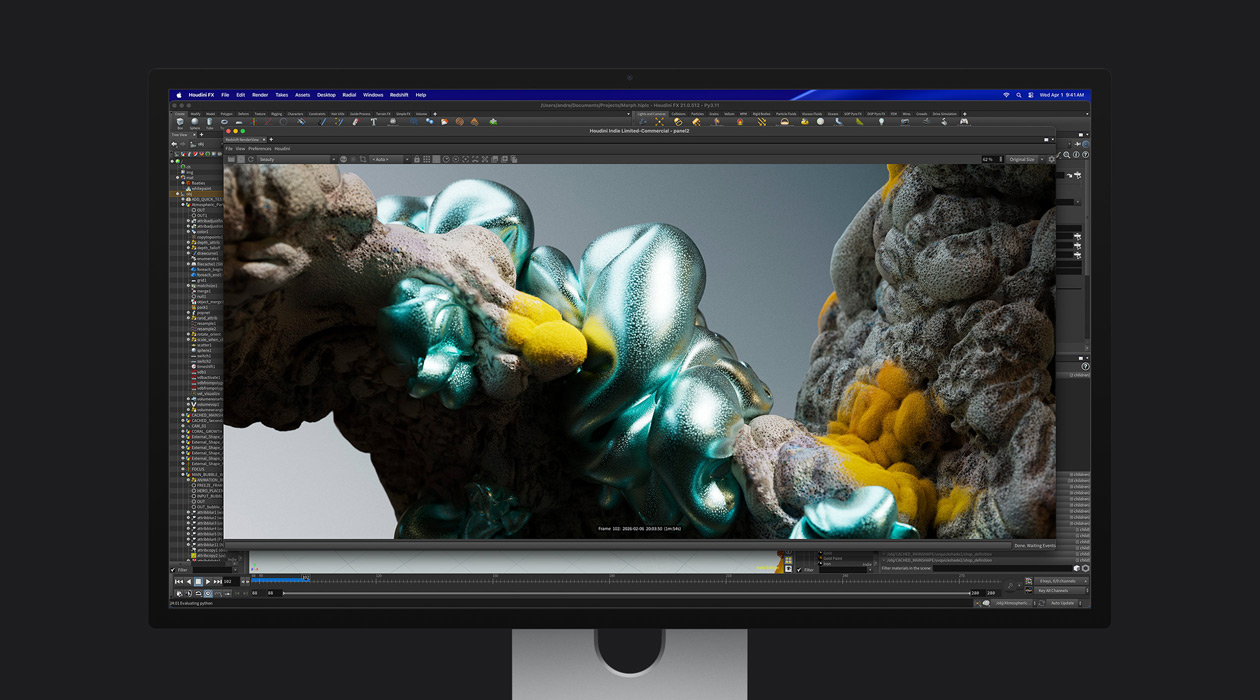 Image d’un fichier d’animation sur le Studio Display XDR