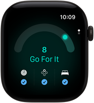 Apple Watch Series 12, κάσα από αλουμίνιο, μαύρο χρώμα, βαθμολογία ετοιμότητας 8, δεξιά εξωτερική πλαϊνή όψη, Digital Crown