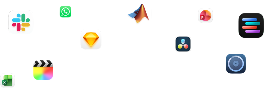 Σύμβολα από διάφορα apps είναι τοποθετημένα γύρω από ένα κείμενο που γράφει: Άσε τα apps σου να πετάξουν