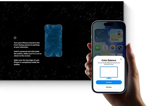 使用 iPhone 校正電視的色彩平衡