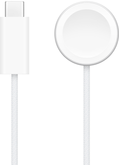 USB‑C punjač pokraj magnetskog brzog punjača Apple Watcha