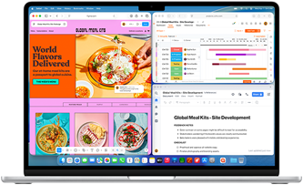 MacBook Air s više otvorenih aplikacija