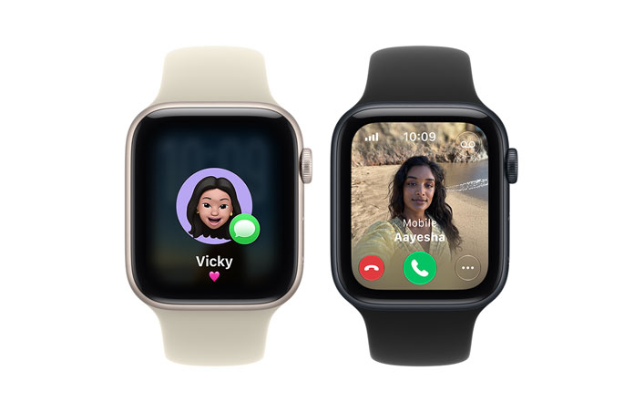 Apple Watch SE 3, communication features on screen