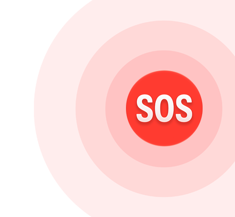 أيقونة طوارئ SOS 