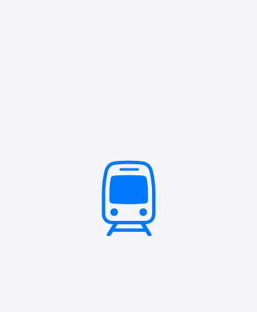 Subway train icon, blue