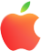 Logo Apple in sfumature di rosso e verde