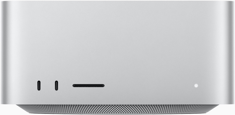 Изглед отпред на Mac Studio