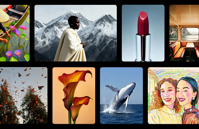 Galerie d’images dans différents styles créées avec Image Playground.